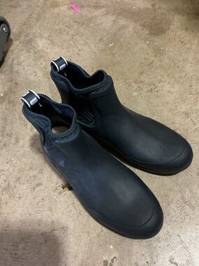 Men's Black Slip-On Rubber Chelsea Boots